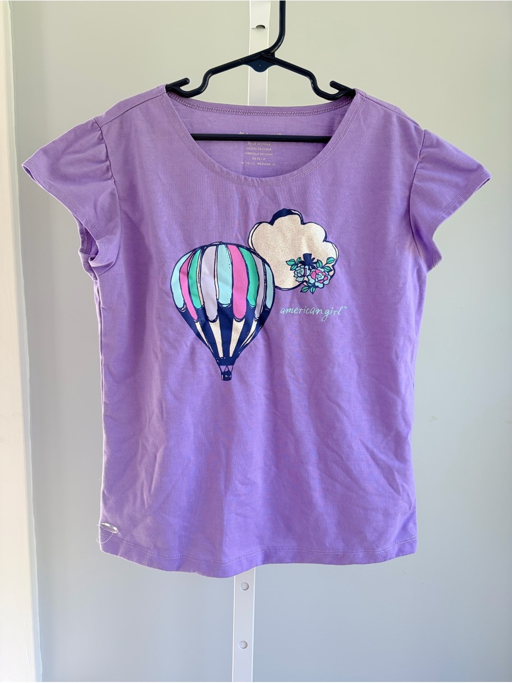American Girl Lavender Hot Air Balloon Graphic Tee